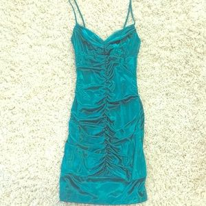 Mermaid teal tight dress